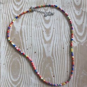 NWT Multicolor Seed Bead Choker Necklace